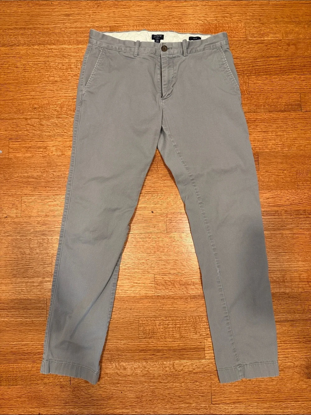 J. Crew Slim Straight Gray Chino Pants