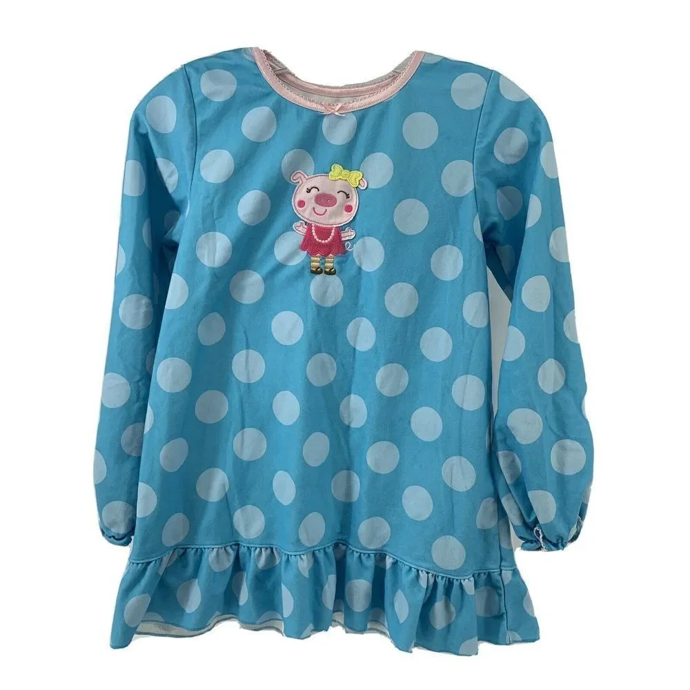 Carters Super Comfy Blue Polka Dot Pajama Top 12