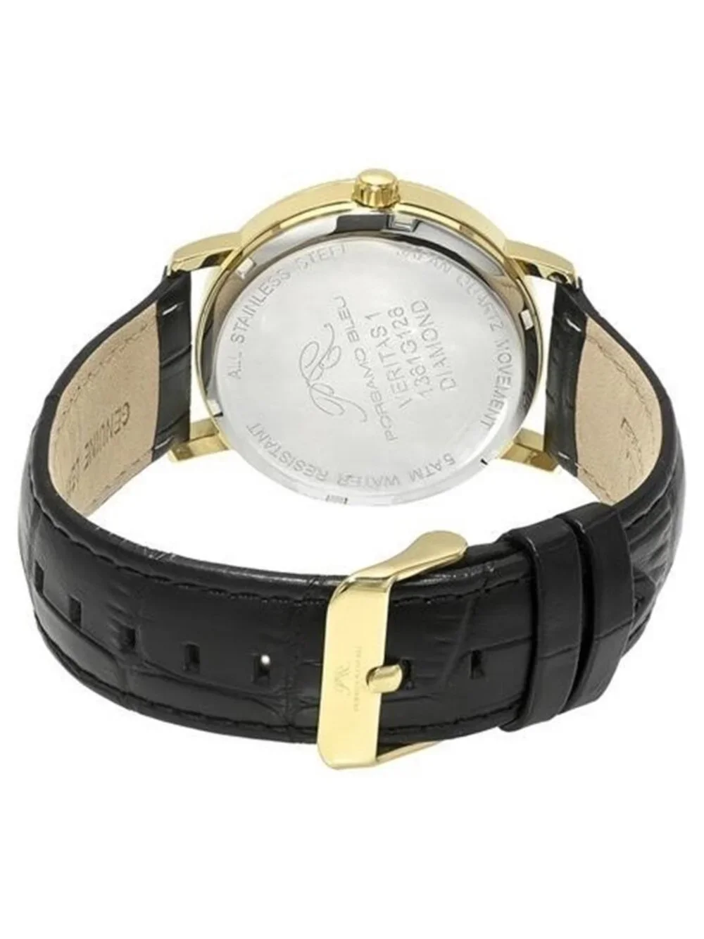 NWT Porsamo Bleu Veritas 1 Quartz Black Dial Men's Watch