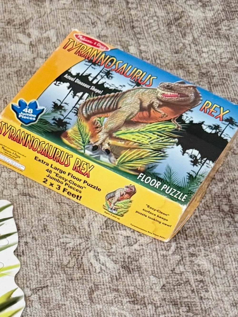 Melissa & Doug Brown and Green T-Rex Reptile Floor Puzzle Preowned