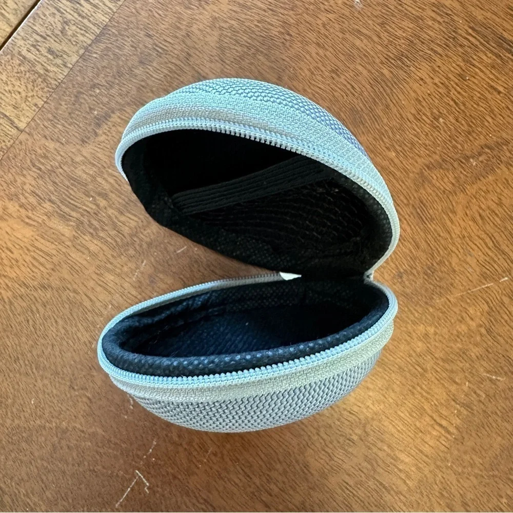 Round Gray Tech Storage Organizer Case with Zip Closure