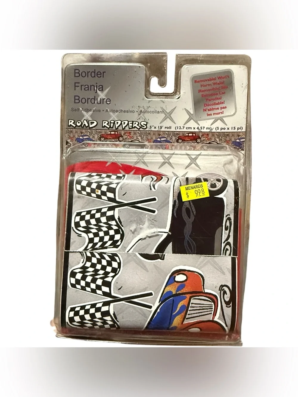 Vtg Borders Unlimited ROAD RIPPERS Car Self Adhesive Wall Border 5