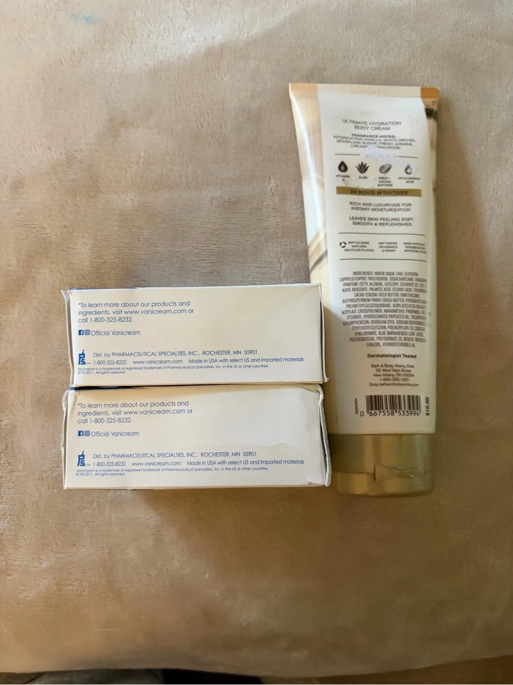 Vanicream/Bath & Body Works new unused