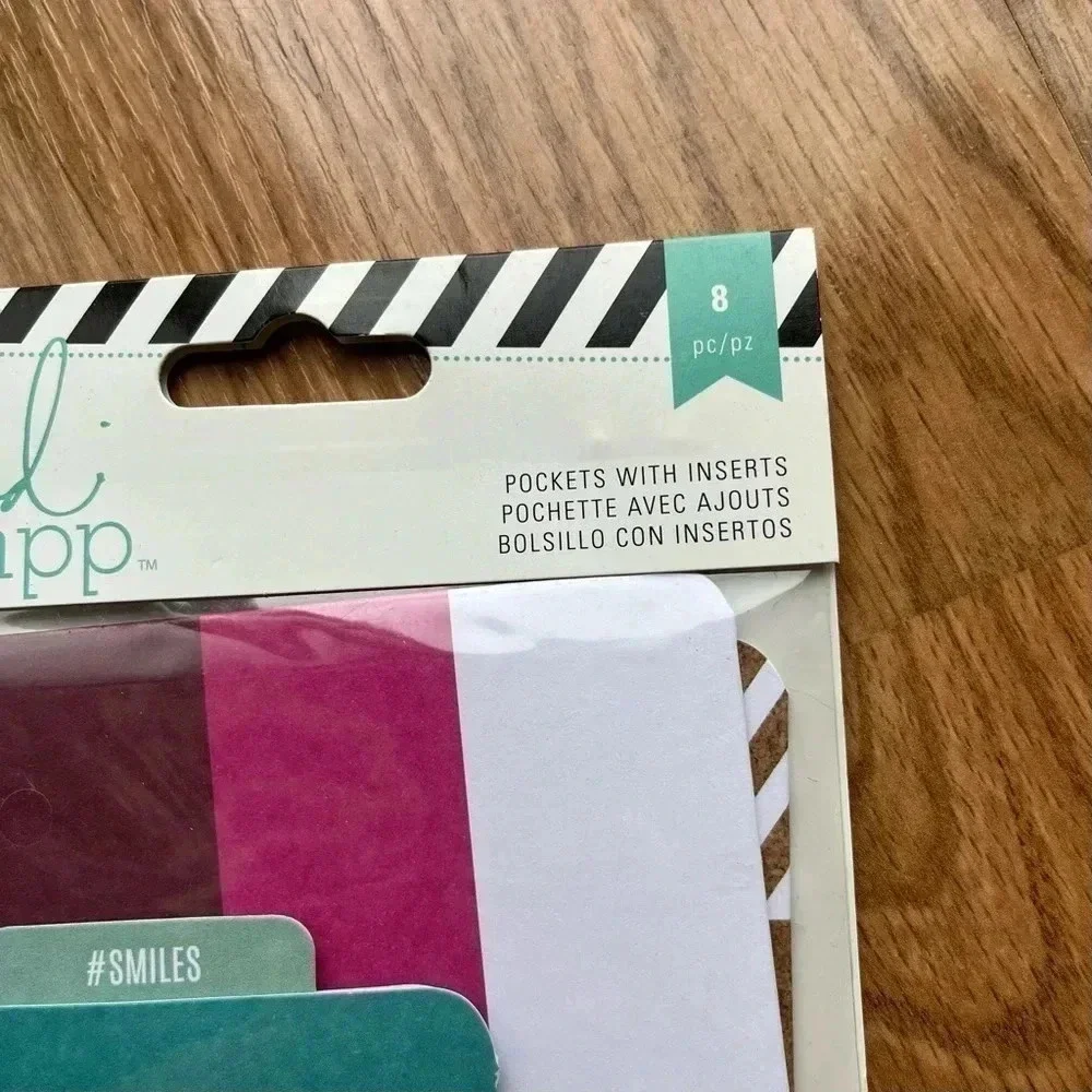 Heidi Swapp NEW pockets with inserts/ 4 total- 8 pieces