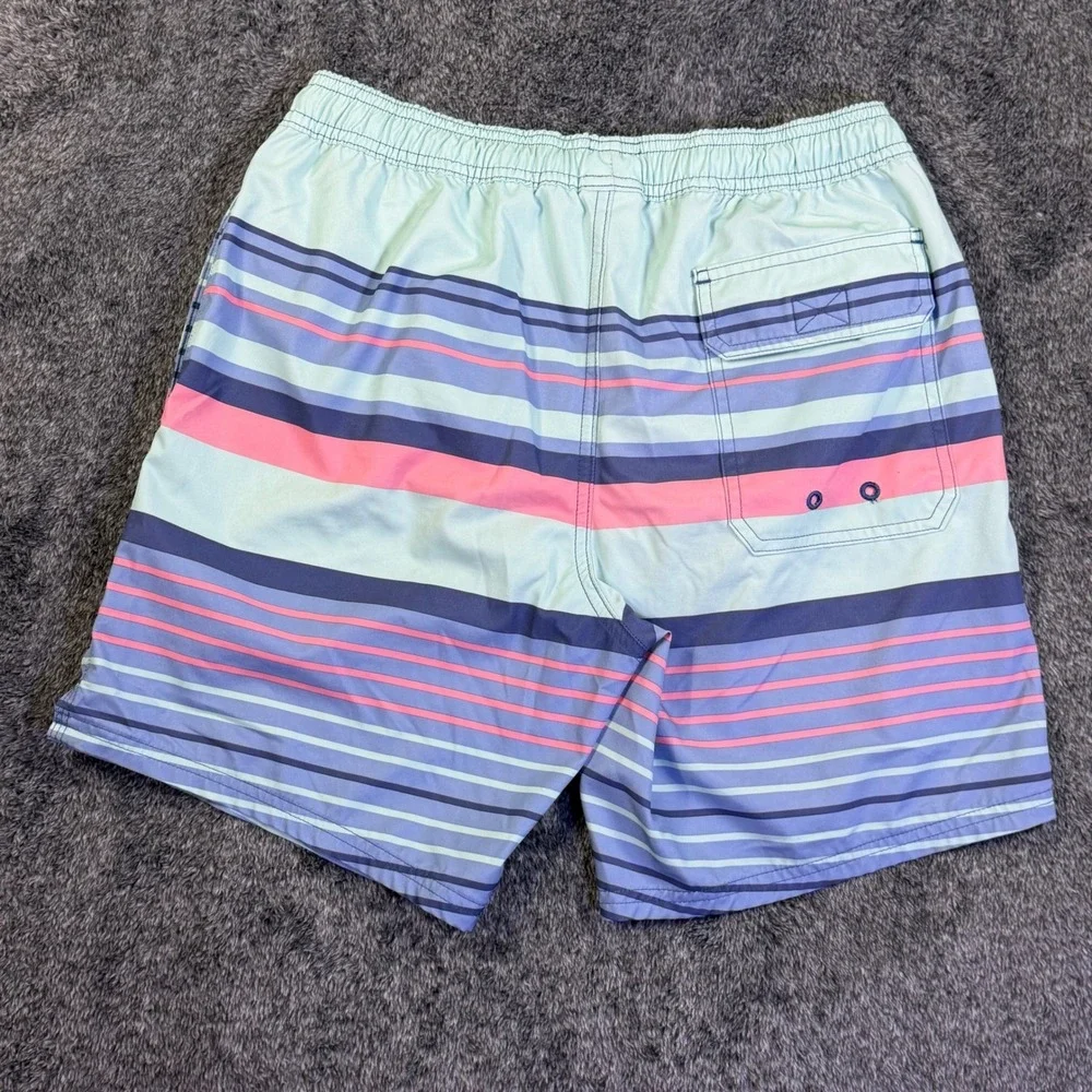 Vineyard Vines Shorts Mens Chappy Striped Swim Trunks Blue Pink XS 1M001110‎