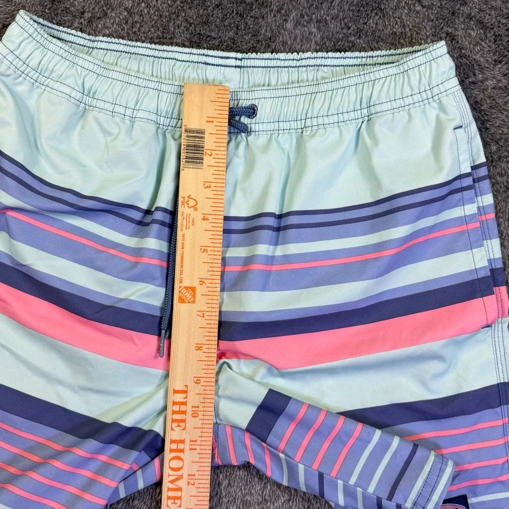 Vineyard Vines Shorts Mens Chappy Striped Swim Trunks Blue Pink XS 1M001110‎