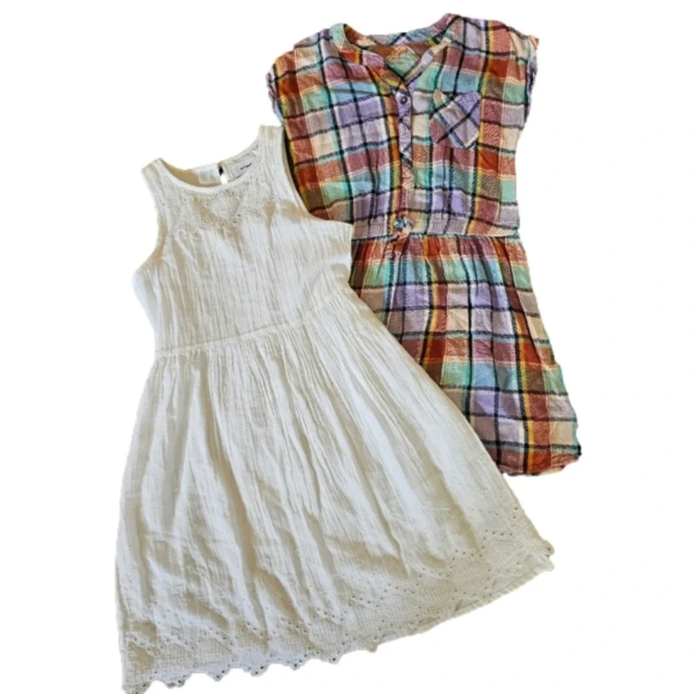 6/$20 Lot Of 2 Dresses Old Navy & Cat & Jack Size 7/8 And 8