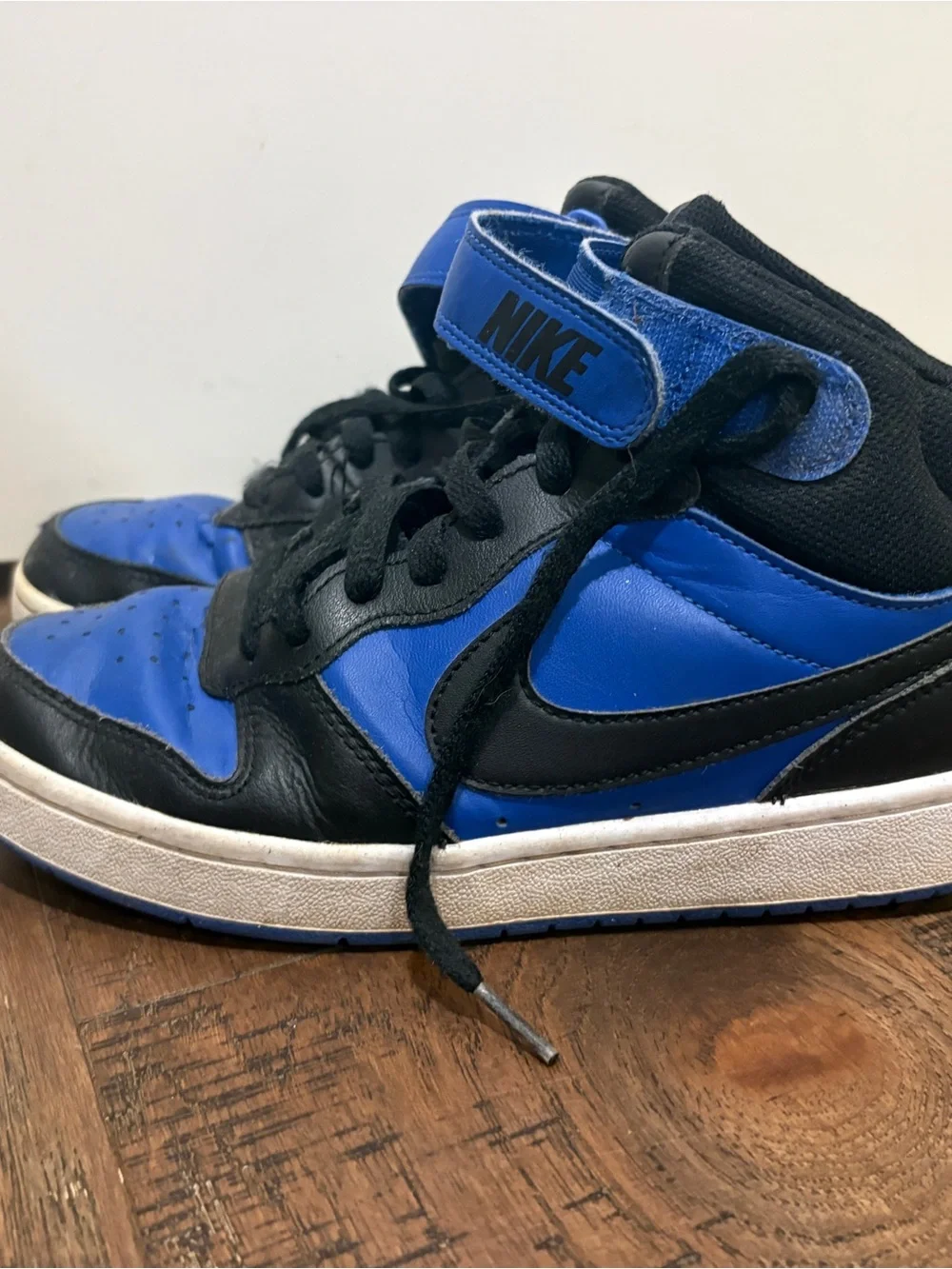 Nike Kids Blue and Black High-Top Sneakers