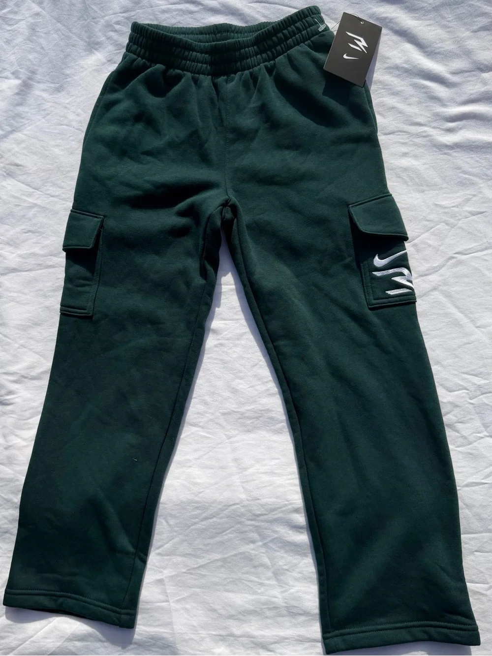 Nike Boys Youth 2pc Night Jungle Forest Green Cargo / Spartacus Joggers Set - Sm
