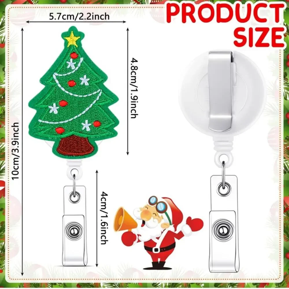 3 Pc Halloween Retractable Badge Reel Set Glitter Embroidered ID Holder Clip