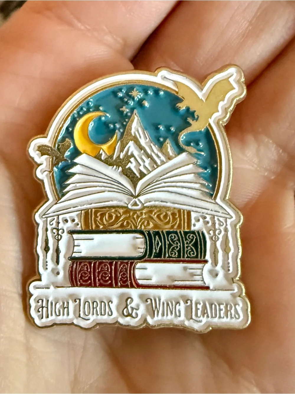 New Fourth Wing Book Enamel 2 Pin Set Empyrean Series Dragons And Books Fantasy
