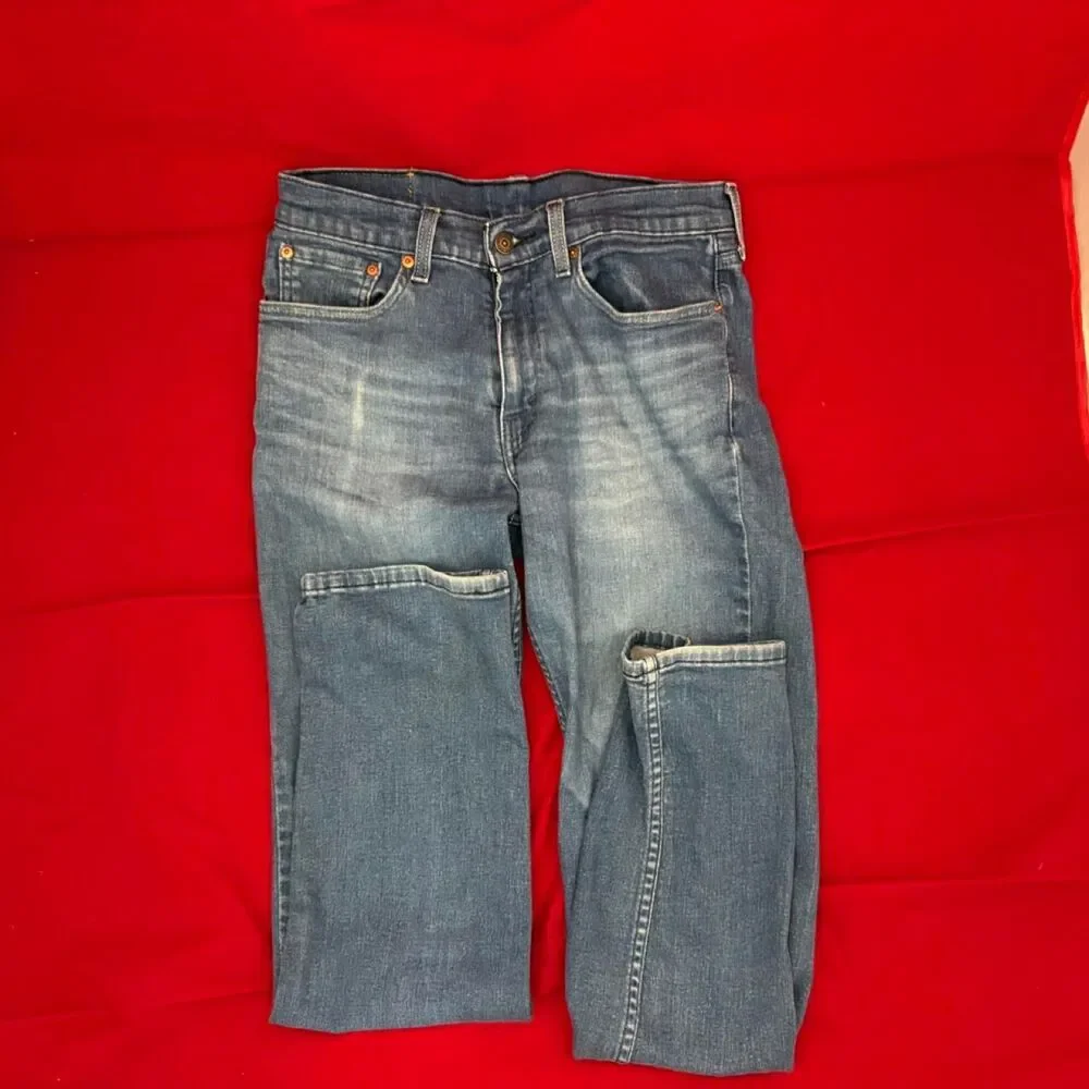Levi-s Men's Blue and Navy Jeans