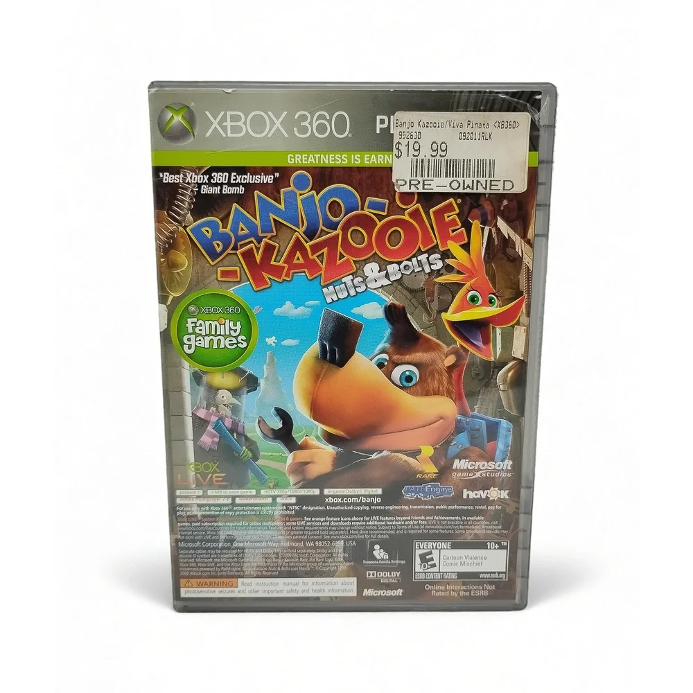 Microsoft Xbox 360 Banjo-Kazooie Nuts & Bolts Viva Pinata Game Bundle Platinum