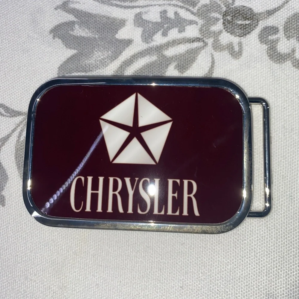 Chrysler‎ Belt Buckle Licensed Brushed Metal Car Logo