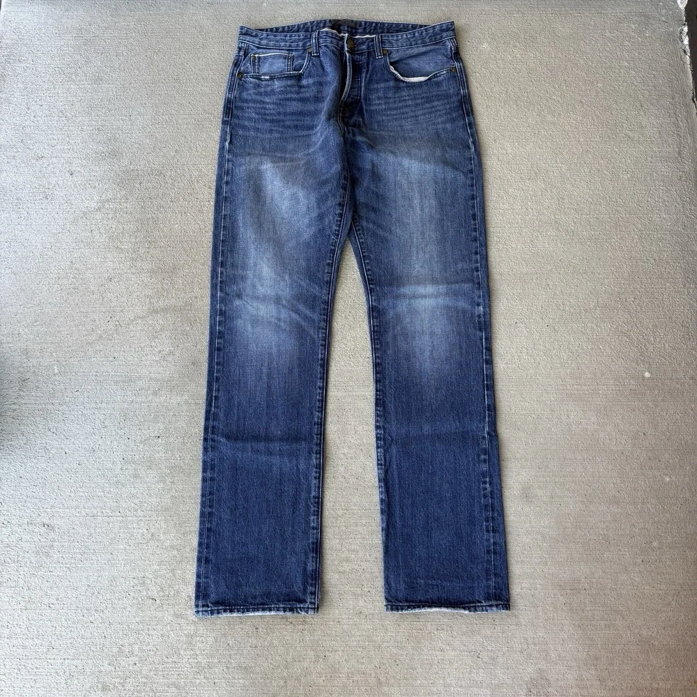 Banana Republic Slim Selvedge Jeans 34x34 Dark Indigo Denim Japan‎ Fabric