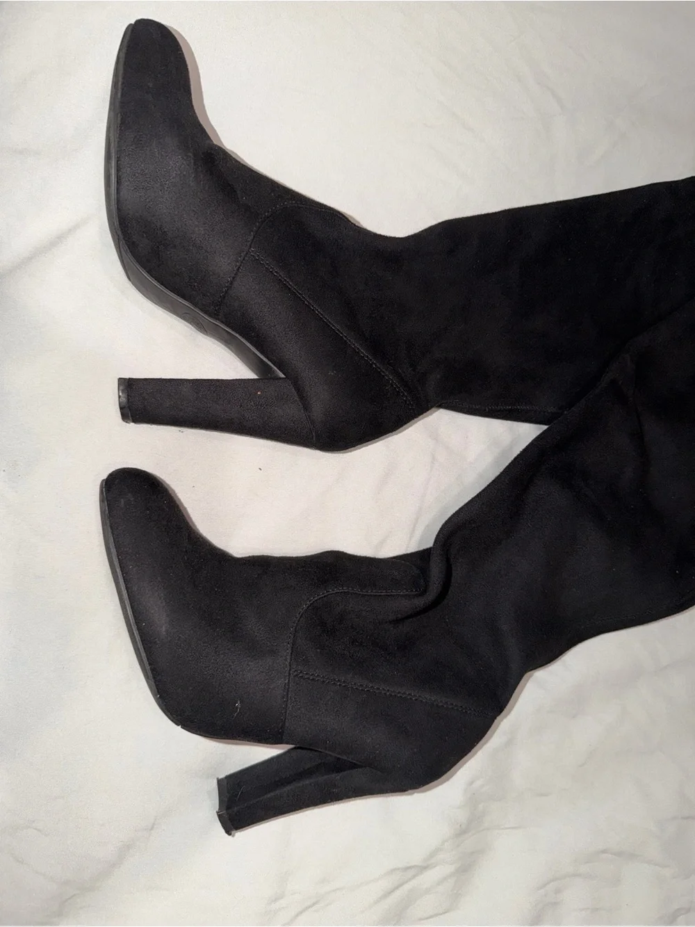 Black Over-the-Knee thigh High Heel Boots - Women's Fashion