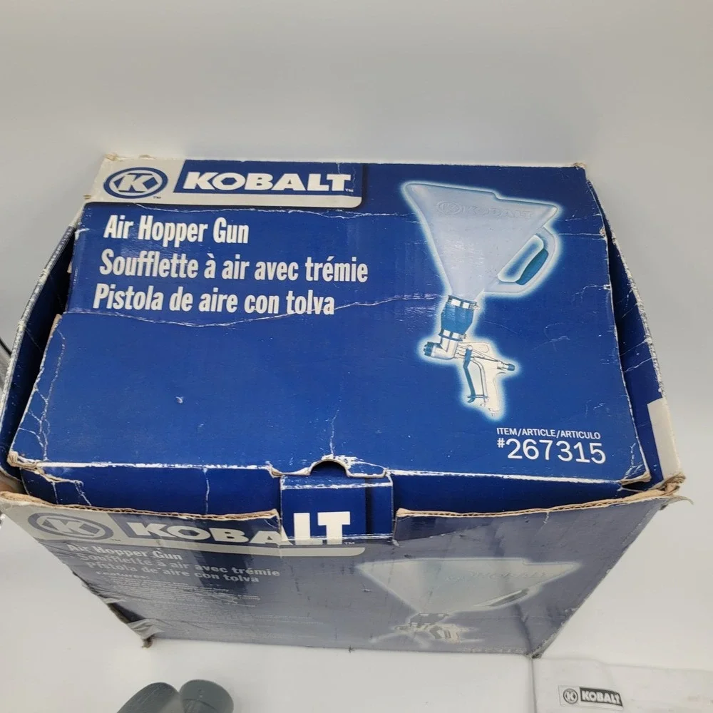 Kobalt Air Hopper Gun Drywall Texture Sprayer Tool Knockdown 3 Nozzles 1.5 Gal
