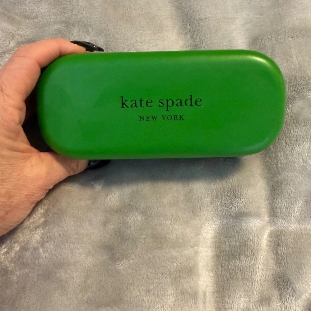 Kate‎ Spade New York Eyeglass CASE Green Hello Sunshine Hard Clamshell