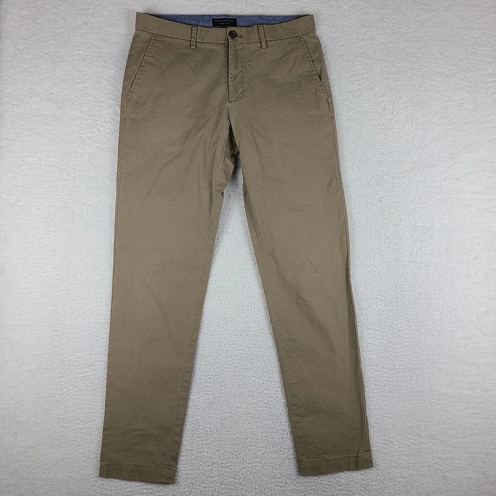 Banana‎ Republic Pants Mens 32x34 Acorn Brown Slim Straight Mason Chino Slacks