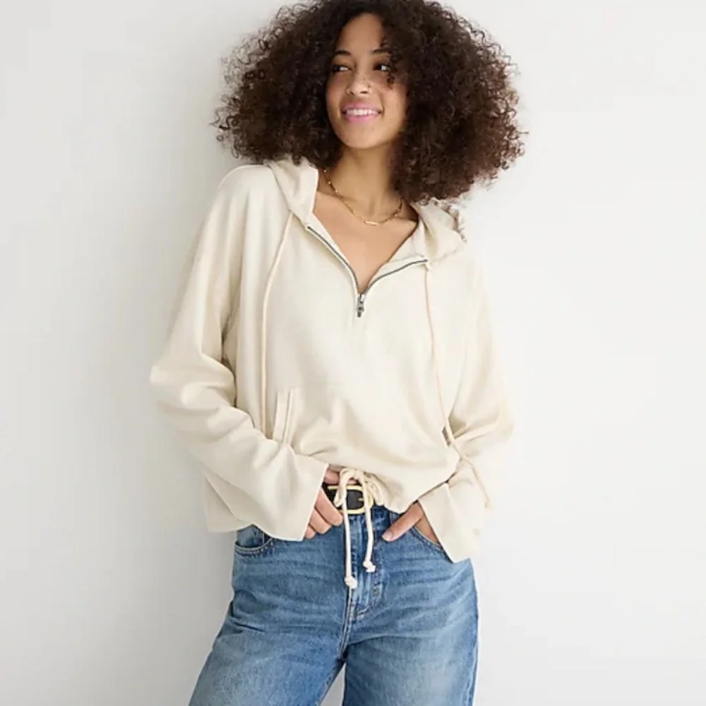 J.‎ Crew NWT Magic Rinse™ Cropped Drawstring Hoodie