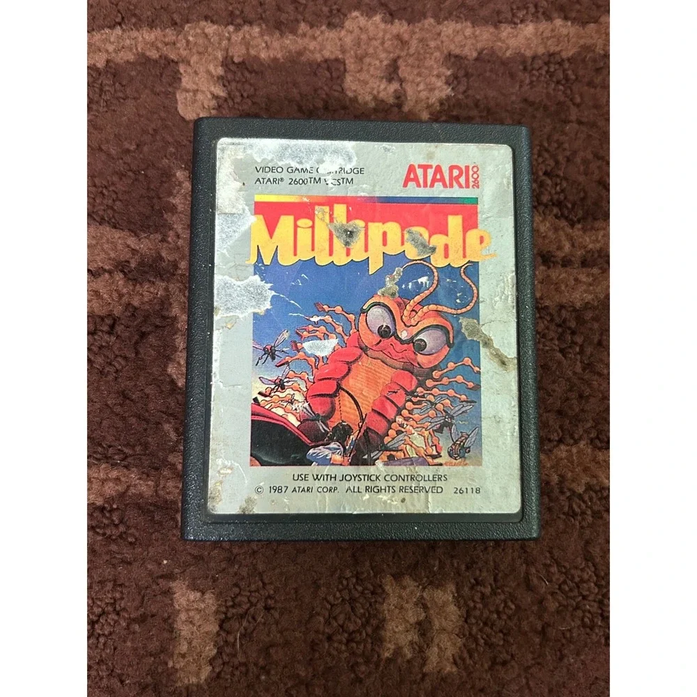 Millipede Atari 2600 Video‎ Game Cartridge 1987 Vintage 26118 Retro Arcade Port