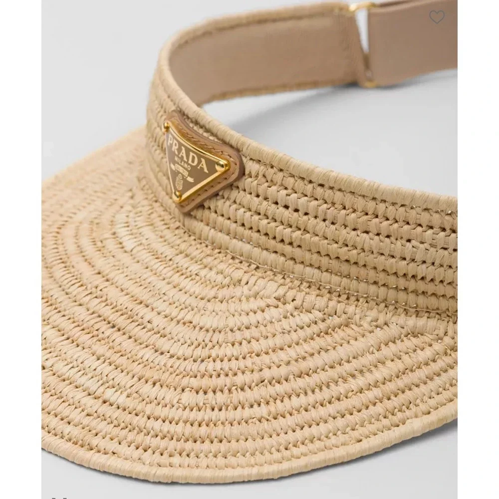 Prada straw visor