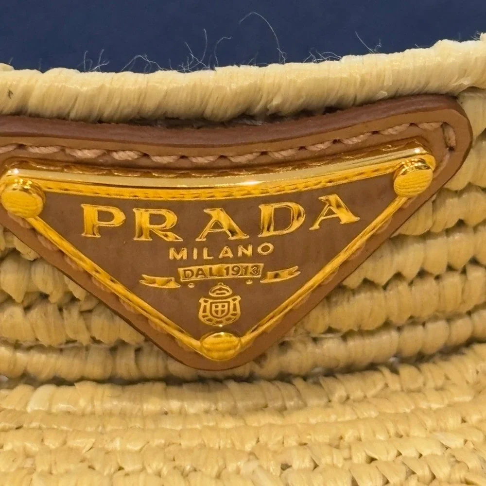 Prada straw visor