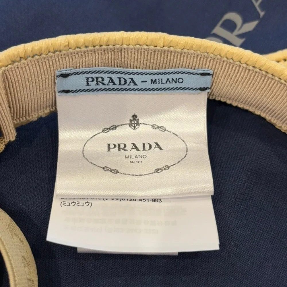 Prada straw visor