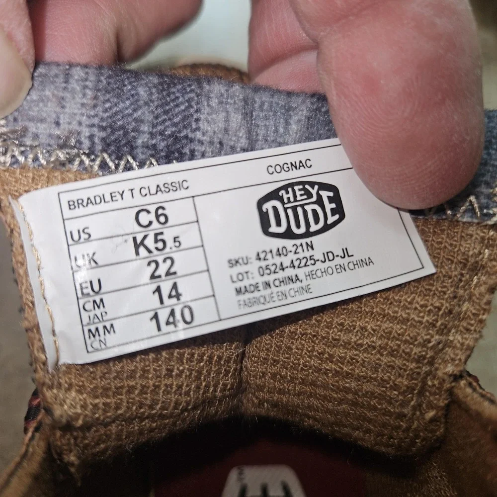 Hey Dude Boots Toddler Size 6 Brown Bradley T Classic‎ Bootie Walking Comfort