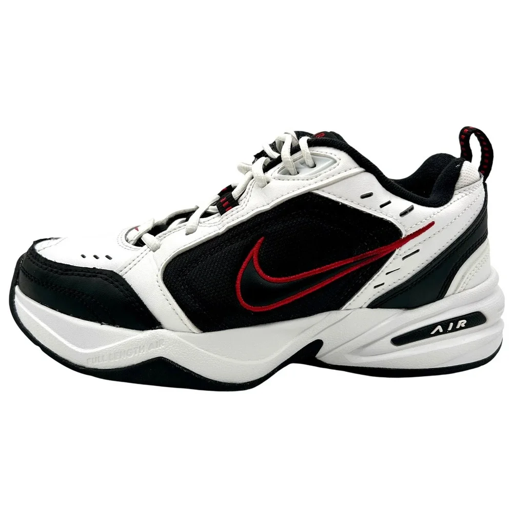 Nike Air Monarch IV Shoes Mens Sz 7 White Black Red Athletic Sneakers 415445-101