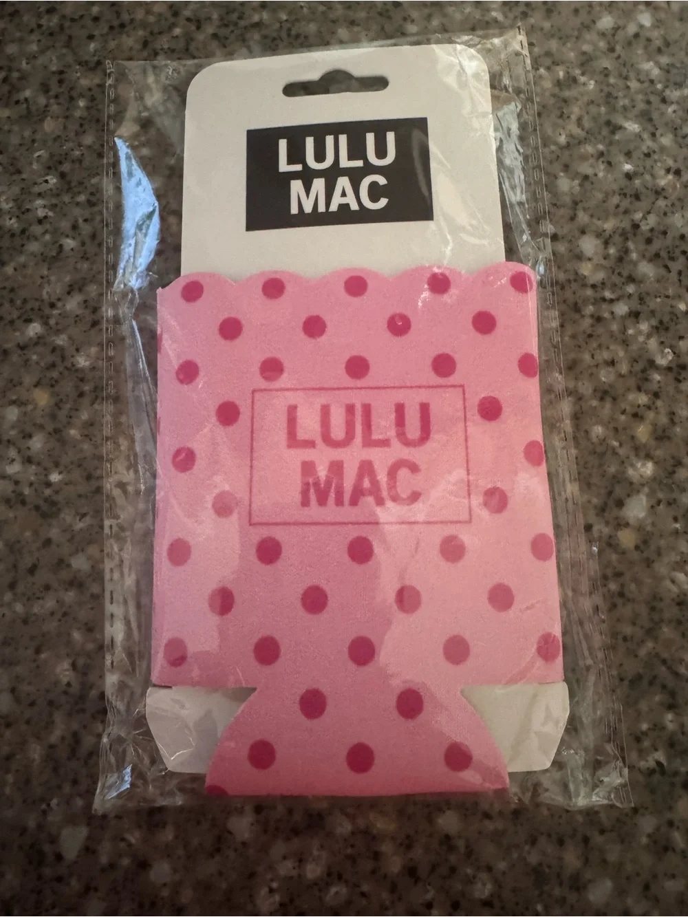 Pink Polka Dot Can Cooler