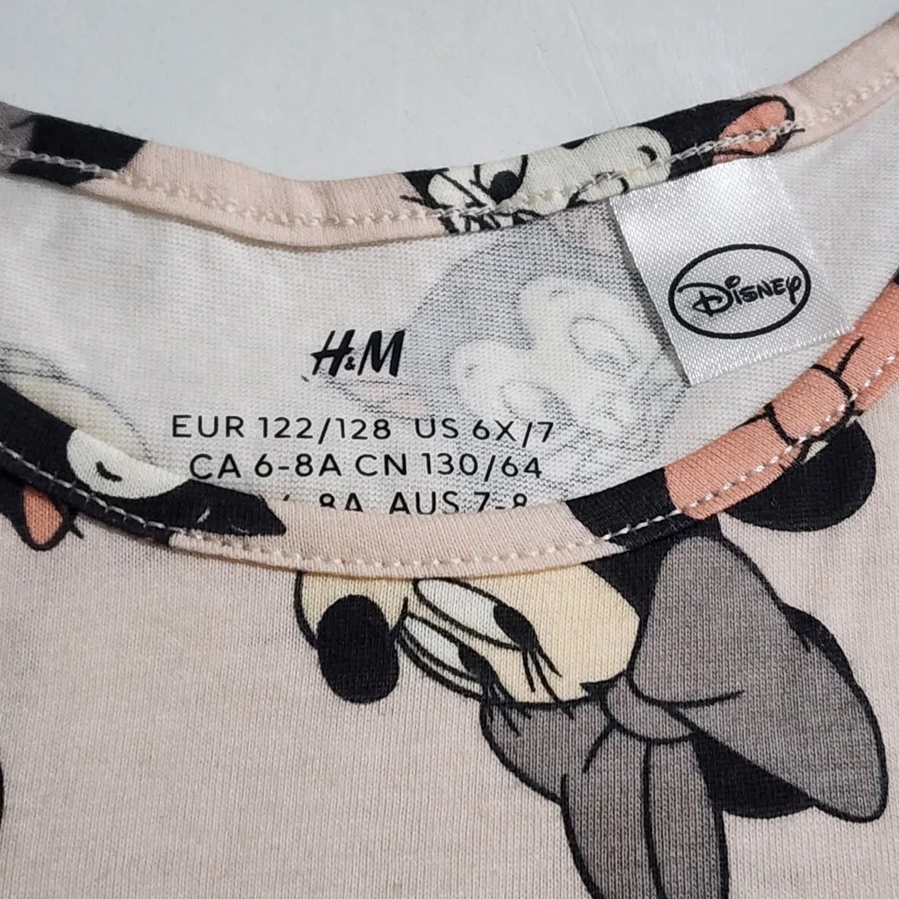 H&M Disney Girls Minnie Mouse & Figaro Printed Cotton Tank Top Dress Size 6x NEW