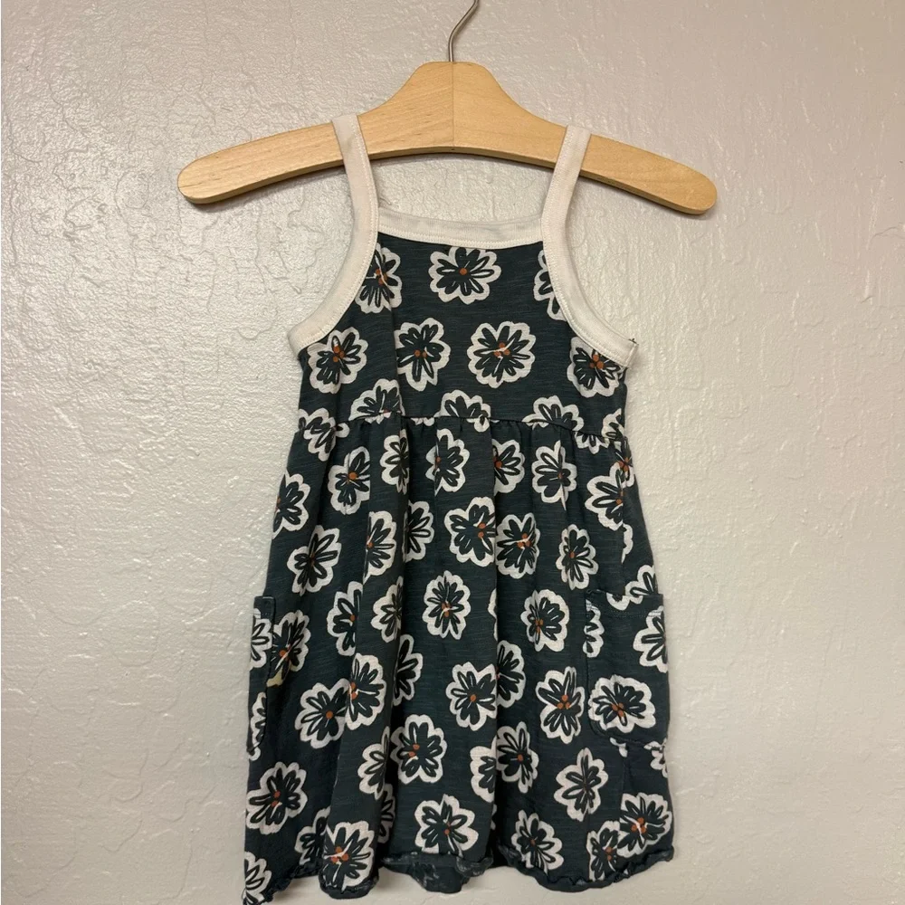 $14 ADD ON Little co. Girls’ blue slip‎ dress daisy print 3T navy floral zara