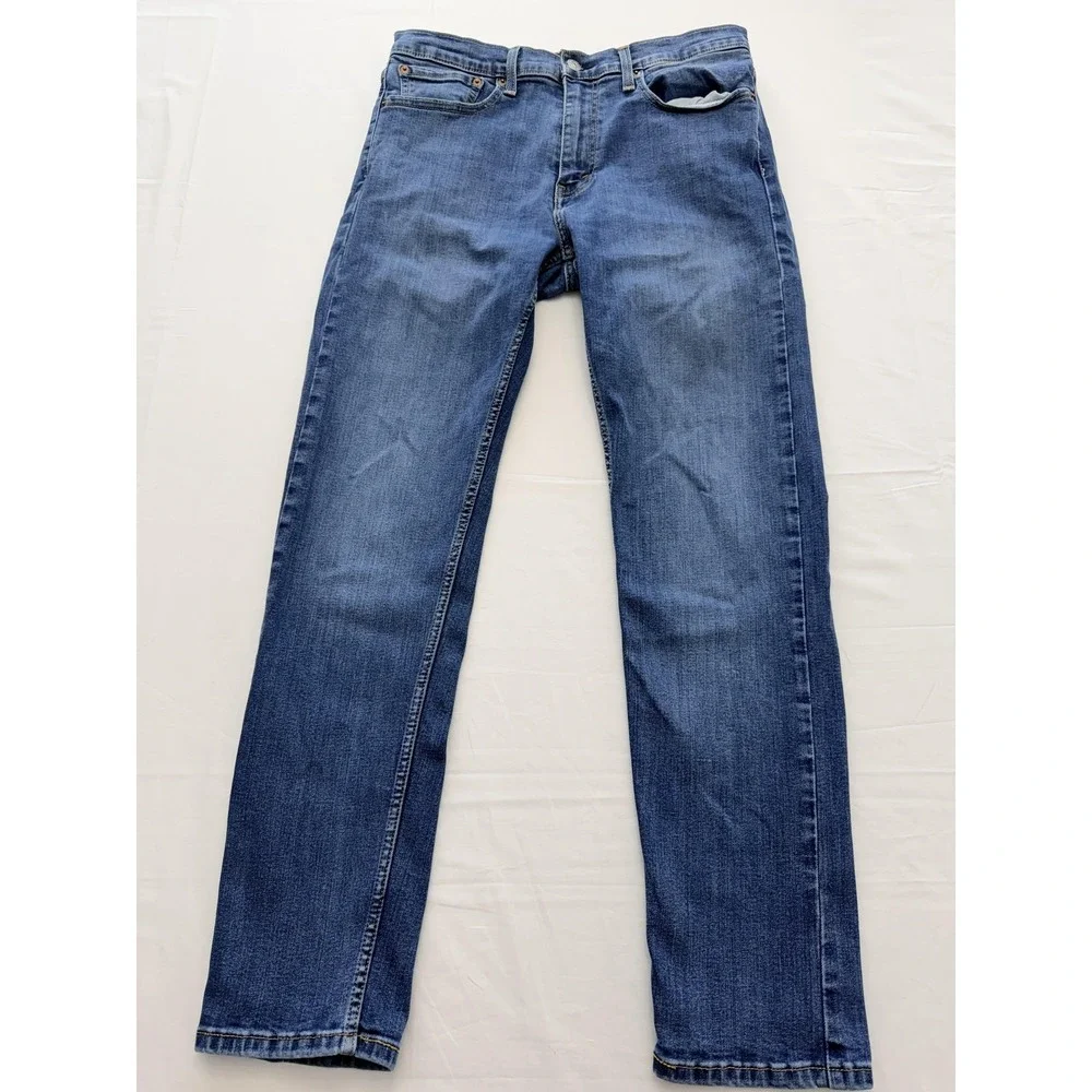 Levi's 502 Jeans Mens 33x32 Blue Medium Wash Regular Tapered‎ Denim Pants