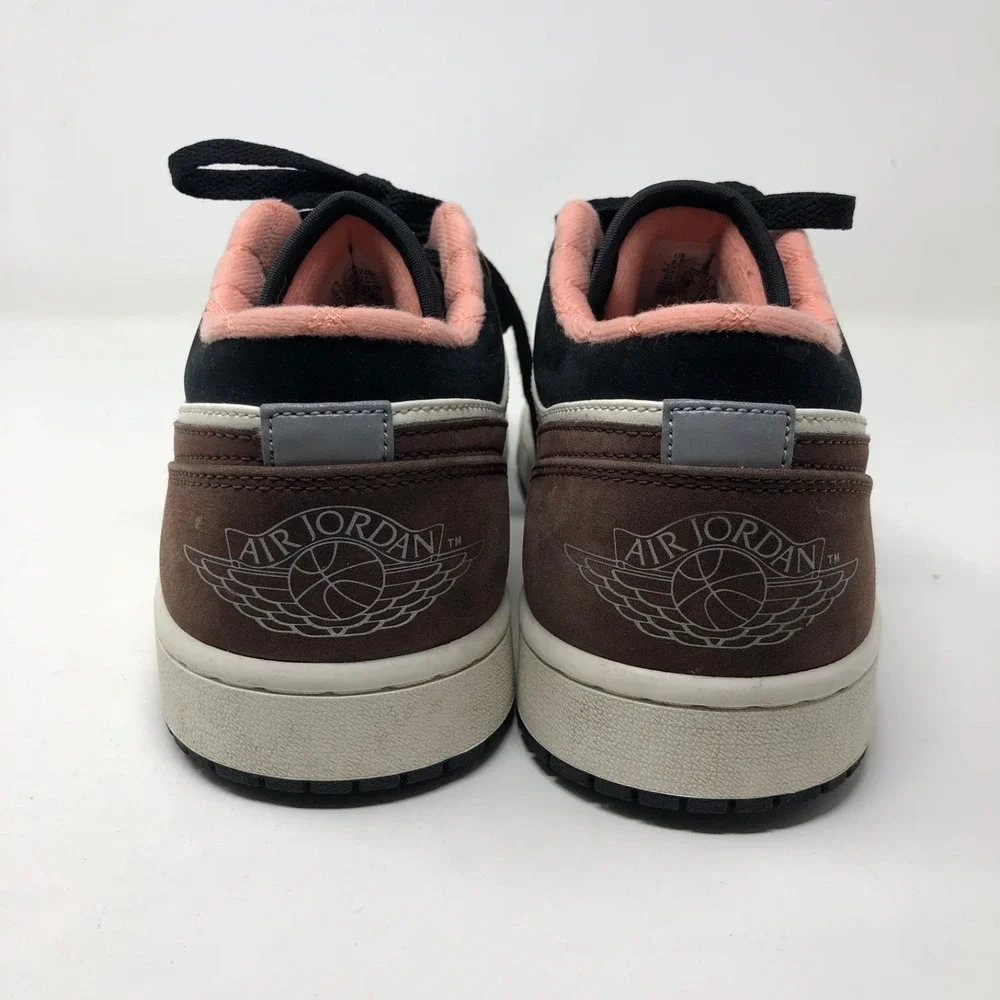 Nike Air Jordan 1 Low Mocha Brown Sneakers Mens‎ 9.5 Streetwear Comfort Lace Up