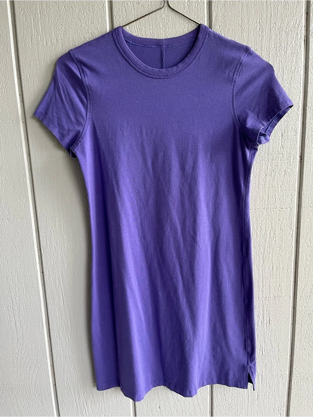 Lululemon Classic Fit Cotton Blend T Shirt Dress in Charged Indigo Purple XS