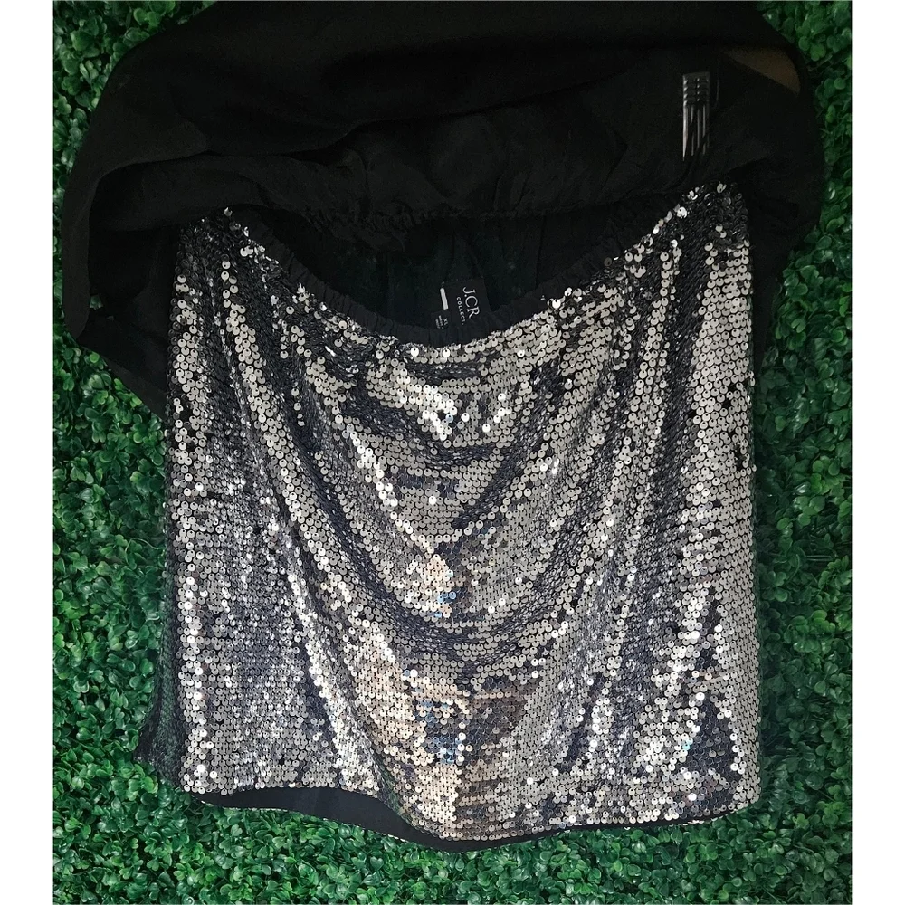 J.Crew Collection Layered Silk Organza Sequin Skirt