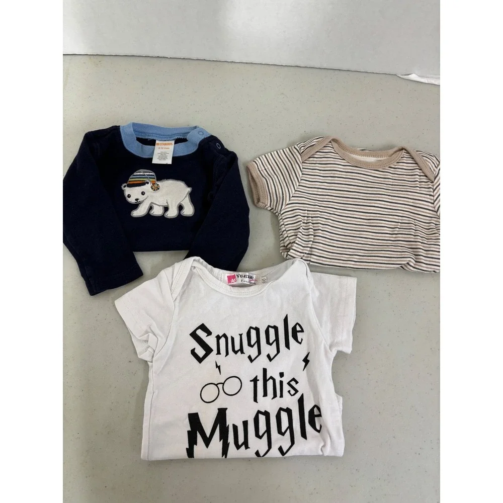 Gymboree Harry Potter Snuggle This Muggle Baby Bodysuit‎ Onesie Set of 3 6-12M