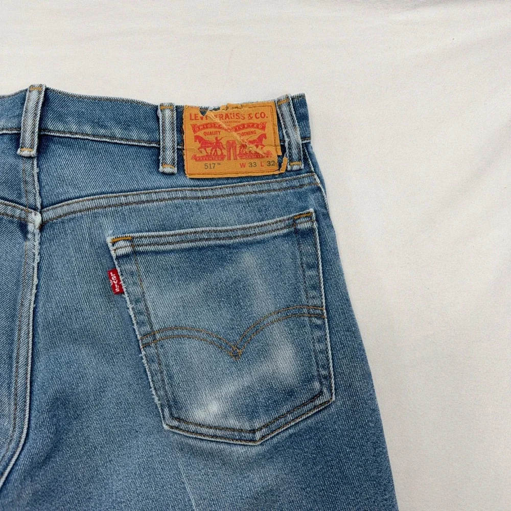 Levi's Jeans 517 Bootcut Classic Medium Wash Blue Denim Mens W34 L27