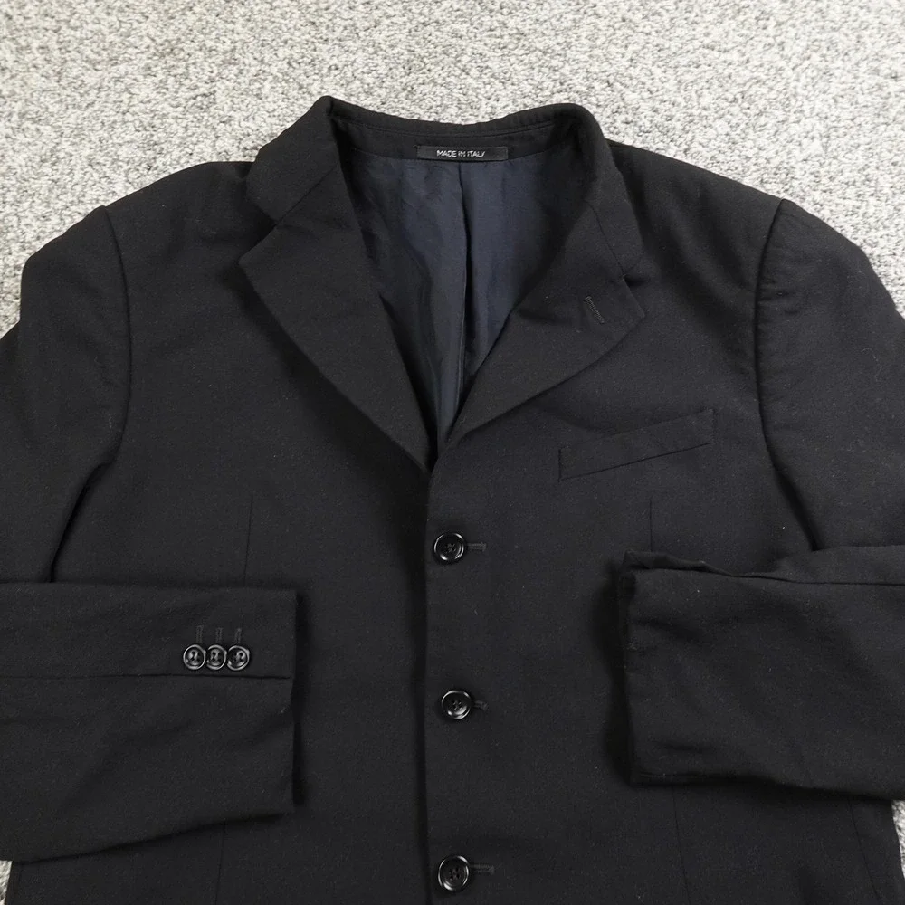Armani Collezioni Blazer Mens 42‎ Black Wool Sport Coat Suit Top Jacket Italy