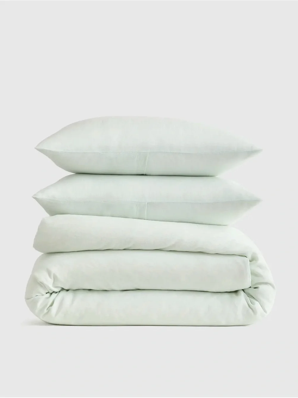 Limited Edition Mint European Linen Duvet Cover Set - Retail $204