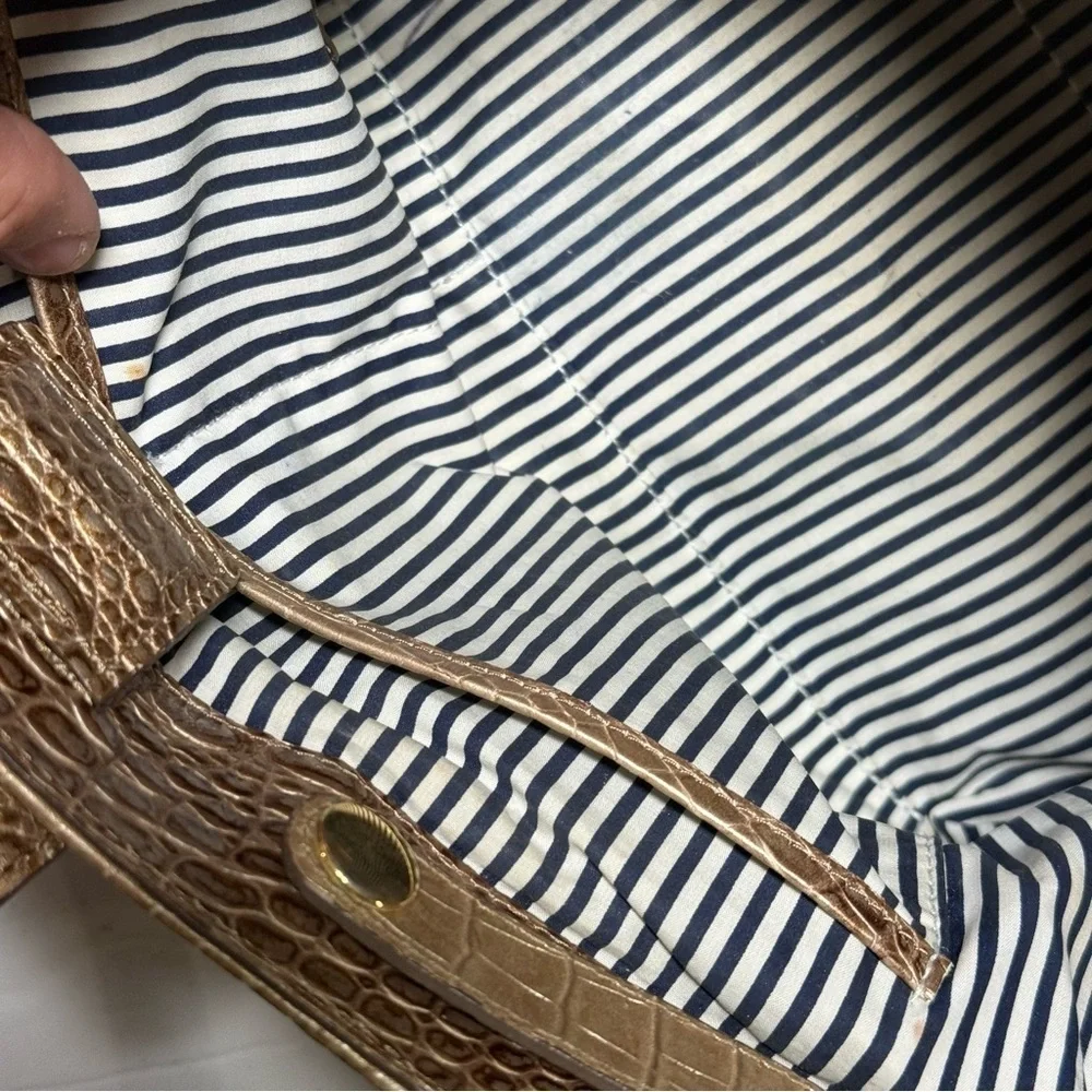 Brahmin straw satchel