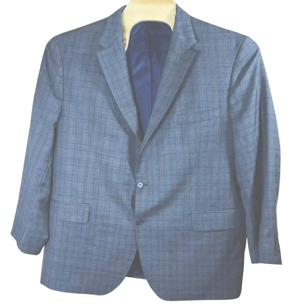 Daniel Cremieux Loro Piana Wool Blazer Men 50R Gray Glen Plaid Sport Jacket Coat