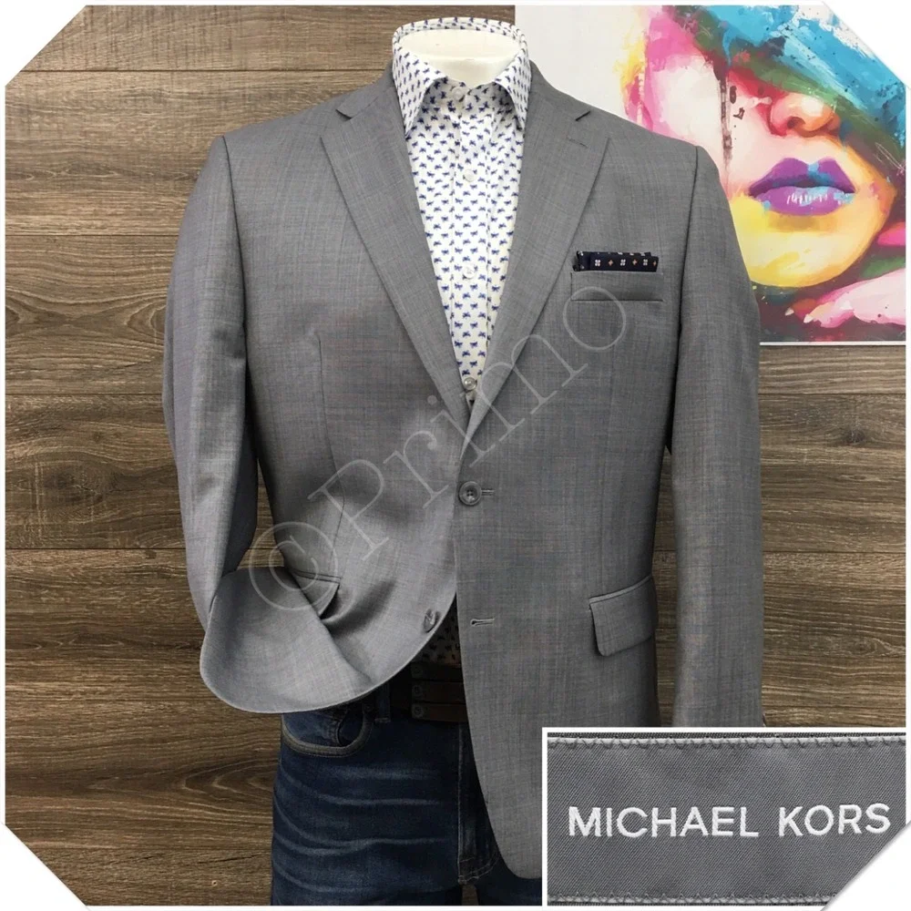 MICHAEL KORS Mens Blazer Sport Coat Casual Jacket Size 44R Classic‎ Wool Suit