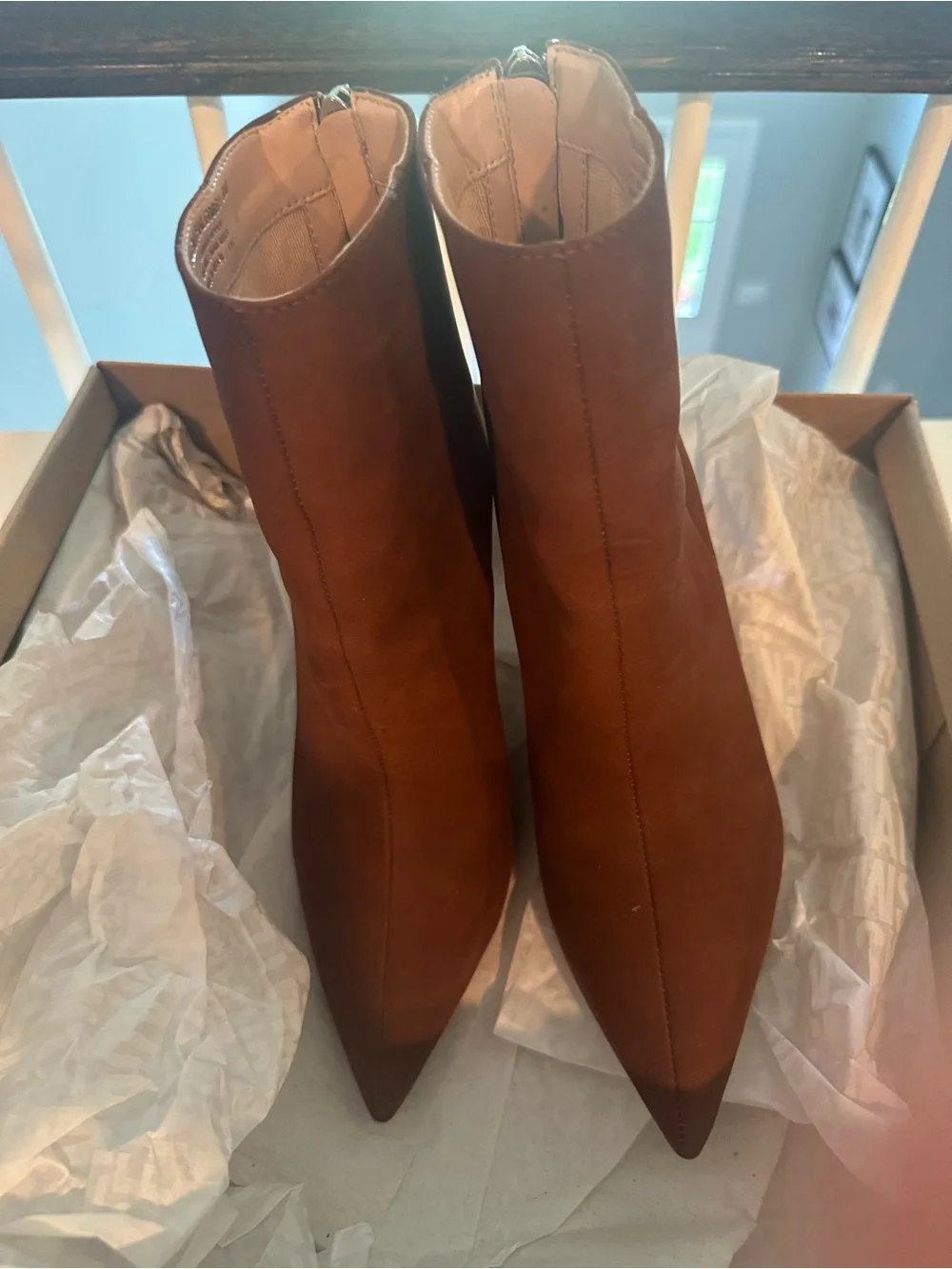 Steve Madden Chestnut Pointed-Toe Stiletto Ankle Boots