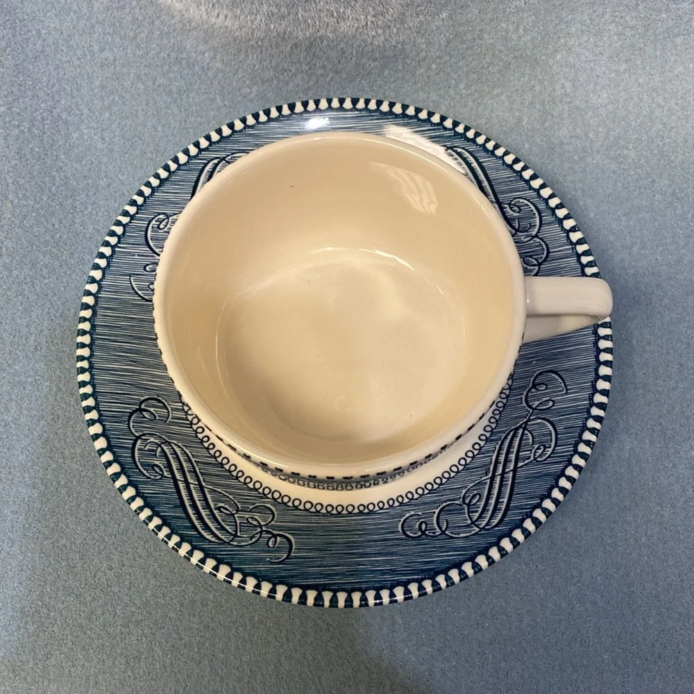 Currier & Ives blue currier