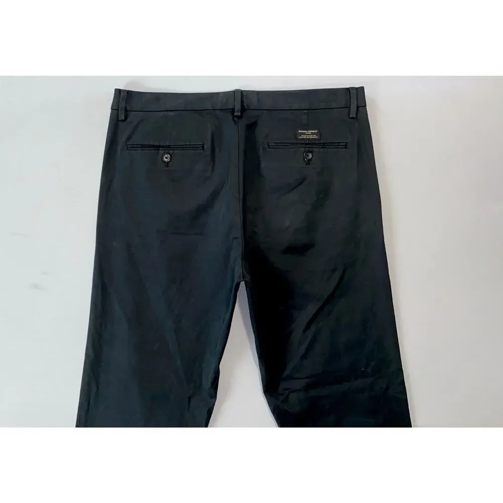 Banana Republic Aiden Slim Fit Rapid Movement RMC Chino Pants. Black, 36X35. GUC