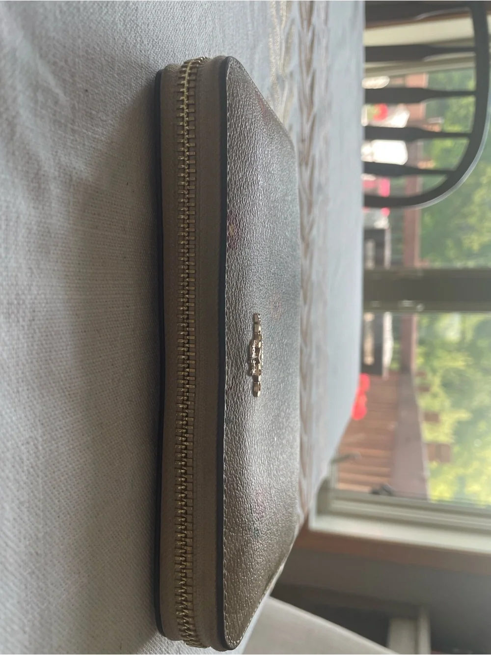 Coach scattered plaque wallet