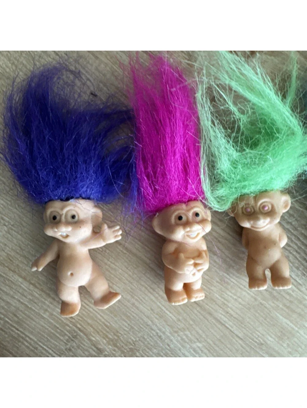 Vintage 1992 Creata Baby Troll Dolls Lot of 4 Mini Trolls 1 Original Tag