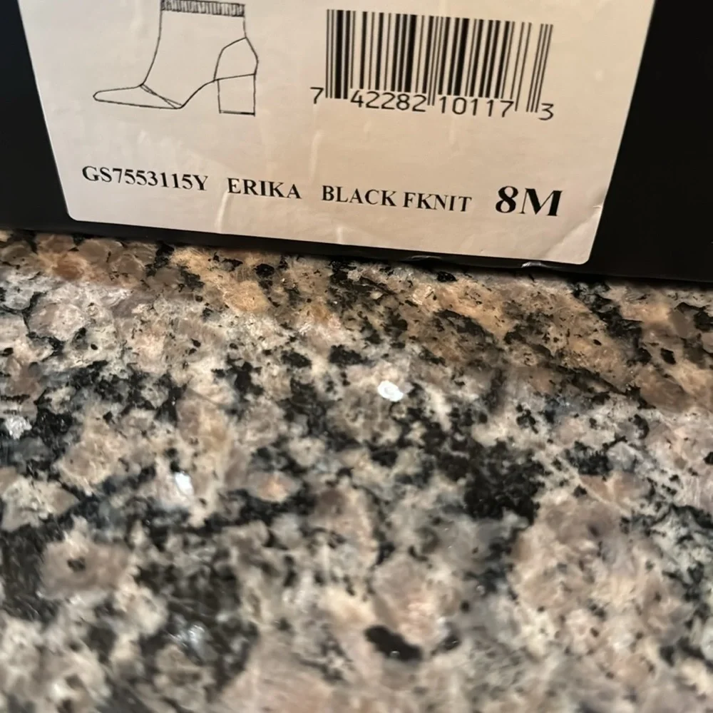 Mia Erika Black Knit 9inch Bootie NIB 8M